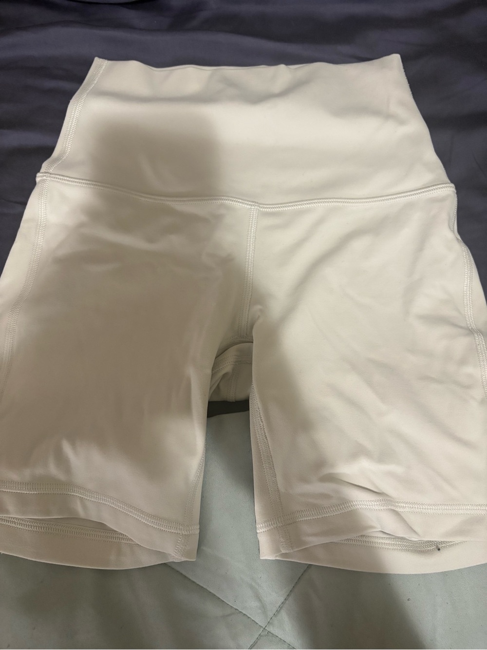 lululemon athletica Cream High-Rise Bike Shorts